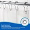 Kenney Mfg Medium Weight PEVA Shower Liner with Pockets, 70" W x 72" H, White KN61447 - alternate 5
